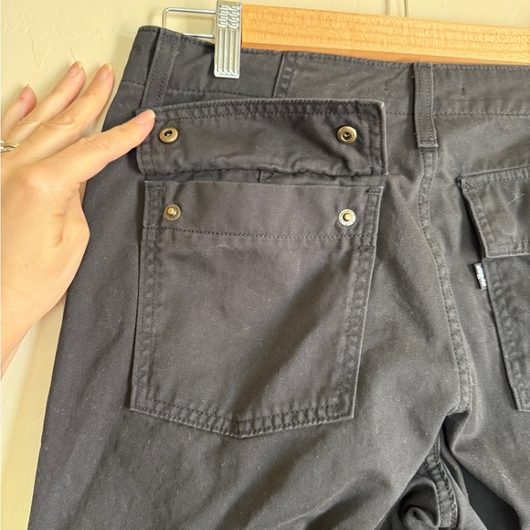 Levi’s 94 Baggy Cargo Pants Black Wide Leg Women’s 27 Cotton 90s - Picture 10 of 14